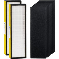 Flt4825 Hepa Filter B Replacement With Guardian Air Purifier Ac4825 Ac4825E Ac4300 Ac4800 Ac4900 Ac4850 By Techecook - 2 X True H13 Hepa Filters  8 X Activated Carbon Pre-Filter