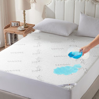Waterproof Queen Size Mattress Protector  Cooling Mattress Pad Fitted 8""-21"" Deep Pocket  3D Air Fabric Bed Mattress Cover Noiseless Washable For Bedroom  Hotel