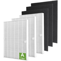115115 Hepa Replacement Filters A For Winix Plasmawave Air Purifier C535 5300 5300-2 6300 6300-2 P300 Am90 C909 9800  3 True Hepa Size 21 Filter + 3 Activated Carbon Pre-Filters