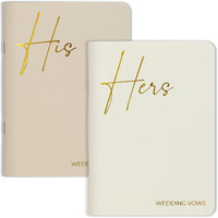 Elegant Vow Books With Gold Foil Lettering For Your Wedding - Perfectly Sized His And Hers Vow Books With Plenty Of Pages To Write Whatever Is On Your Heart - A Beautiful Addition For The Wedding Day