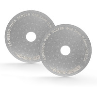 Mhw-3Bomber 58.5Mm Espresso Puck Screen With Round Hole 2 Packs Metal Espresso Filter 0.8Mm Thickness Coffee Filter For La Marzocco/Gaggia Fg5586*2