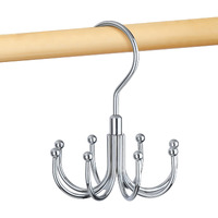 Omhomety Belt Hanger  Rotatable Belt Organizer For Closet  Accessories Rack  Space Saving Hanging Holder Storage Hook For Belt  Tie  Scarf  Purse  Bra  Tank Top  Silver