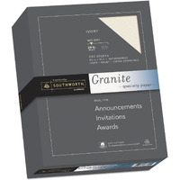Southworth 934C Granite Specialty Paper Ivory 24 Lbs. 8-1/2 X 11 25% Cotton 500/Box