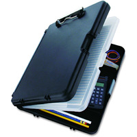 Saunders Workmate Ii 00552 Plastic Storage Clipboard - Black  Letter Size Plastic Form Holder  9 X 12 Inches  With Low Profile Clip