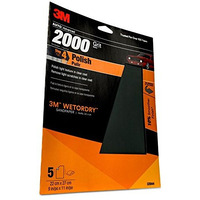 3M(Tm) Wetordry(Tm)Sandpaper  32044  2000 Grit  9 Inch X 11 Inch  5 Sheets Per Pack