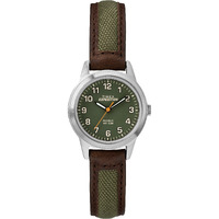 Timex Women's Tw4B12000 Expedition Field Mini Brown/Green Nylon/Leather Strap Watch