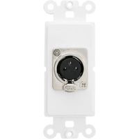 Decora Wall Plate Insert  White  Xlr Female To Solder Type