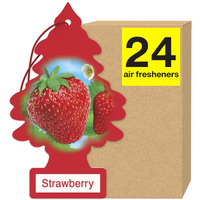 Little Trees Air Fresheners Car Air Freshener. Hanging Tree Provides Long Lasting Scent For Auto Or Home. Strawberry  24 Air Fresheners