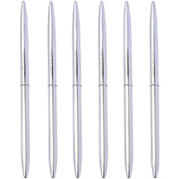 Rutich Replacement Wedding Signing Pen Guest Book Pen For Wedding Bridal Engagement Valentine's Day Signing Pen Holder  Silver 6 Pcs