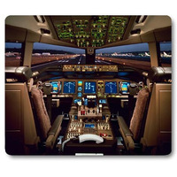 Wknoon Cool Boeing 777 Airplane Cockpit Mouse Pad