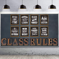Classroom Decorations  18 Pieces Bulletin Board Class Rules Posters For Classroom Decor  Inspirational Motivational Poster Quote Sign For School Teacher Supplies