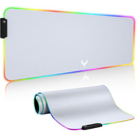 Bladehawks Extra Large Rgb Gaming Mouse Pad  Extended Soft Led Mouse Pad  Anti-Slip Rubber Base  Computer Keyboard Mousepad Mat (31.5 X 12 Inch) Grey