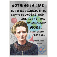 Marie Curie Quote Classroom Poster - Science Classroom Poster - Chemistry Class Poster - 12 X 18 Inch - Classroom Decor - Classroom Must Haves - Back To School Decor - Cps0564