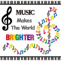 Beyumi Music Notes Border Decor - 108Pcs Back To School Music Notes Bulletin Board Set Music Makes The World Brighter Cutouts Piano Border Trim Preschool Classroom Chalkboard Wall Decoration Supplies
