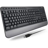 X9 Performance Multimedia Usb Wired Keyboard - Comfortable Typing - Ergonomic Full Size Keyboard With Wrist Rest And 114 Keys - External Computer Keyboard For Laptop And Office Pc