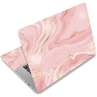 Artso 15.6 Inch Laptop Notebook Skin Sticker Universal Soft Art Cover Decal Fits 12 13 13.3 14 15 15.4 15.6 Inch Laptop Protector Easy To Apply  Reusable  Pink Gold Marble