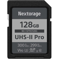 Nextorage Ultra Fast V90 Uhs-Ii Sd Card Pro 128Gb Max Write Speed 299Mb/S Max Read 300Mb/S (Sdxc Uhs2 Memory Card Nx-F2Pro)