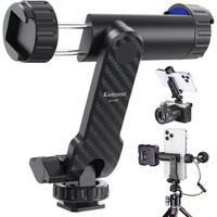 Kaitezenz Cell Phone Tripod Mount  Universal Tripod Phone Mount With 2 Cold Shoes  360 Rotates 180 Tilts Camera Hot Shoe Phone Mount Smartphone Tripod Holder Adapter For Iphone Samsung All Phones