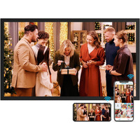 21.5""-Wifi-Picture-Frame Large Digital Photo Frame - 32Gb  1920X1080 Ips Fhd 1080P  Auto Rotate  Share Photo Video Via App Email  Wall Mounted  Free Cloud Storage  Gift For Grandparents Father Mother