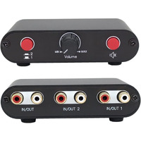 2-Way Rca Stereo Audio Switch Input Signal Source Switcher Selector Splitter Box(2 In 1 Out / 1 In 2 Out)-Rc21