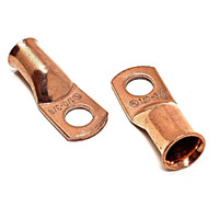 10 Pcs Wni 1/0 Gauge X 3/8 Pure Copper Battery Welding Cable Lug Connector Ring Terminals