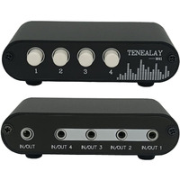 Tenealay 4 In 1 Out / 1 In 4 Out Aux 3.5Mm Stereo Audio Input Signal Source Switcher  4-Way Switch Selector Splitter Box M41