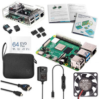 Vilros Raspberry Pi 4 Complete Starter Kit- Includes Raspberry Pi 4 Board  Fan Cooled Case  64Gb Preloaded Micro Sd Card And More (8Gb  Clear Transparent Case)