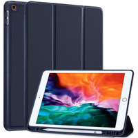 Siwengde Compatible For Apple Ipad 9.7 Case 2018 Ipad 6Th Generation Cases/2017 Ipad 5Th Generation Case With Pencil Holder  Slim Soft Silicone Smart Trifold Stand Protective Cover(Dark Blue)