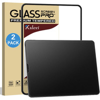 Ksleri [2 Pack Matte Glass Screen Protector For Ipad Air 5/Ipad Air 4Th Generation 10.9 Inch Bubble Free Anti-Glare Anti-Fingerprint Tempered Glass Film With Alignment Frame
