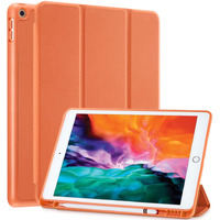 Siwengde Compatible For Apple Ipad 9.7 Case 2018 Ipad 6Th Generation Cases/2017 Ipad 5Th Generation Case With Pencil Holder  Slim Soft Silicone Smart Trifold Stand Protective Cover(Orange)