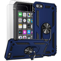 Ulak Compatible With Ipod Touch 7 Case/Ipod Touch 6 Case With 2 Hd Screen Protectors  Hybrid Rugged Shockproof Cover With Built-In Kickstand For Ipod Touch 7Th/6Th/5Th Generation (Blue)