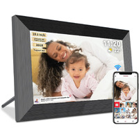 Frameo Digital Picture Frame Wifi 10.1 Inch Digital Photo Frame With16Gb Memory  1280 * 800 Hd Touch Screen  Auto-Rotate  Pictures Videos Instantly  Wedding  Supports Sd Card And Usb Flash Drive-Black