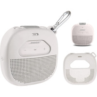 Feature Protective Case For Bose Soundlink Micro Bluetooth Speaker By Wgear  Featured Design With Mesh Pocket For Cable And Other Accessories  Elastic Strap To Secure Device (White Smoke)