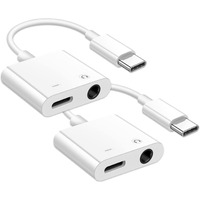 Iphone 15 Headphone Adapter 2Pack Usb C To 3.5Mm Headphone And Charger Adapter 2-In-1 Type C To Aux Audio Jack And Fast Charging Dongle Cable Cord For Iphone 15 Pro Max Plus Ipad Pro Galaxy/Note Pixel
