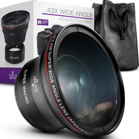 Altura Photo 55Mm 0.43X Professional Hd Wide Angle Lens W/Macro Portion For Nikon Cameras With Dx Nikkor 18-55Mm F/3.5-5.6G Vr And 55Mm Sony E Lenses