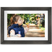 Frameo Digital Photo Frame 10.1 Inch Wifi Smart Digital Picture Frame With Hd Ips Touch Screen Auto-Rotate Send Pictures From Anywhere Via Frameo App(Wood Effect)