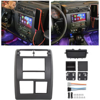Hecasa Double Din Dash Kit Compatible With 1997-2002 Jeep Wrangler Tj Radio Stereo Dash Bezel Install Kit