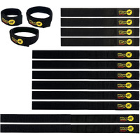Quick-Straps By Wrap-It Storage - Assorted 12-Pack (Black) - Hook And Loop Hose And Cable Organizers