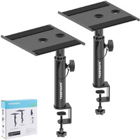 Vondynote Set Of 2 Studio Monitor Stands Desktop Clamp Speaker Stands Against The Wall