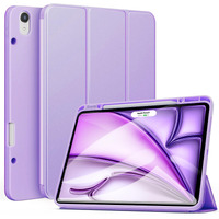Ztotopcases For Ipad Air 13 Inch (M2) Case/Ipad Pro 12.9 3Rd Generation 2018 With Pencil Holder  Lightweight Slim Soft Tpu Back Trifold Smart Cover With Auto Sleep/Wake For Ipad Air 13'' 2024  Purple