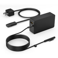 Surface Pro Charger 65W  Surface Laptop Charger For Microsoft Surface Pro 9/8/7+/7/6/5/4/3/X  Surface Laptop 5/4/3/2/1/Studio  Surface Book 2/1  Surface Go 3/2/1 With 8.8Ft Power Cord