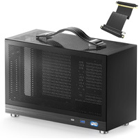 S300 - Mini-Itx Pc Gaming Case - Front I/O Usb 3.0 Type - C Port - Sfx Power Supply 100-130Mm - Cable Management System - Luminum Mini-Itx Motherboard Small Portable Pc Case-Black