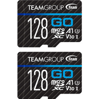 Teamgroup Go Card 128Gb X 2 Pack Micro Sdxc Uhs-I U3 V30 4K For Gopro & Action Cameras High Speed Flash Memory Card With Adapter For Outdoor  Sports  4K Shooting Tgusdx128Gu364