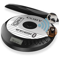 Coby Cd Player Portable Bluetooth Cd Player For Car  Headphones  Fm  Aux  Mp3 Anti-Skip Cd Player For Home  Compact Discman  Rechargeable  Lightweight