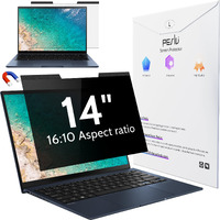 Peslv Magnetic Laptop Privacy Screen 14 Inch For 16:10 Computer Monitor  14"" Removable Anti Glare Protector Blue Light Filter Shield Compatible With Lenovo Hp Dell Acer Asus Thinkpad Envy Xps