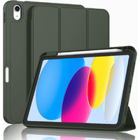 Zryxal New Ipad 10Th Generation Case 10.9 Inch 2022 With Pencil Holder  Smart Ipad Case With Soft Tpu Back [Support Auto Wake/Sleep] (Dark Green)