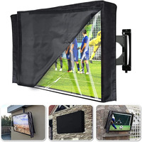 Homeya Outdoor Tv Cover 30-32 Inch With Clear Scratch Resistant Front Flap + Bottom Cover  600D Weatherproof & Waterproof Tv Screen Protector  Fits Most Tv Mounts Stands With Remote Controller Pocket