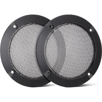 Facmogu 2Pcs 6.5In Audio Speaker Mesh Cover  Speaker Protective Grille With Black Wire Mesh & Metal Glossy  Steel Mesh Speaker Cover With 8Pcs Screws For Loudspeaker Mounting