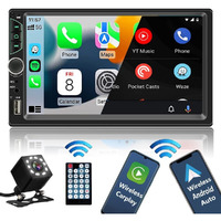 Double Din Car Stereo With Wireless Apple Carplay Wireless Android Auto 7 Inch Hd Touch Screen Car Radio With Bluetooth  Car Audio Receiver With Backup Camera Mirror Link Fm/Usb/Aux/Tf/Subwoofer