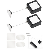 Ekz 6.5 Ft Retractable Remote Control Cable Tether Lock With Adjustable Locking Leash Length Clasp Remote Control Security Lanyard Lock For Tv Remote Control Gaming Controller Tablets Showroom -2 Pcs